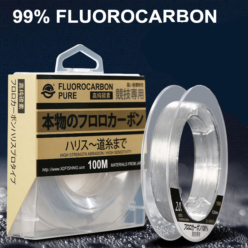 Ice Fishing Line - 99% Fluorocarbon Fishing Line 100M Japanese