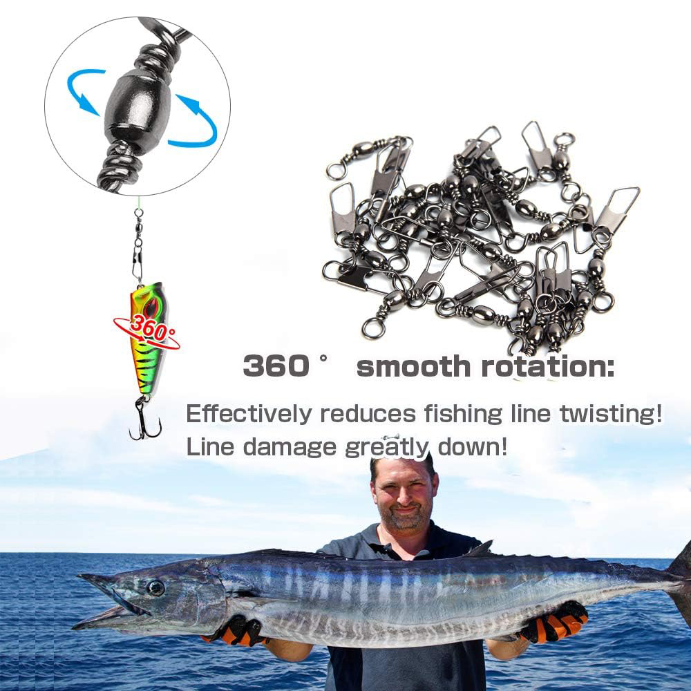 50Pcs Stainless Steel Snap Swi - Monofilament Line ulasan dan harga