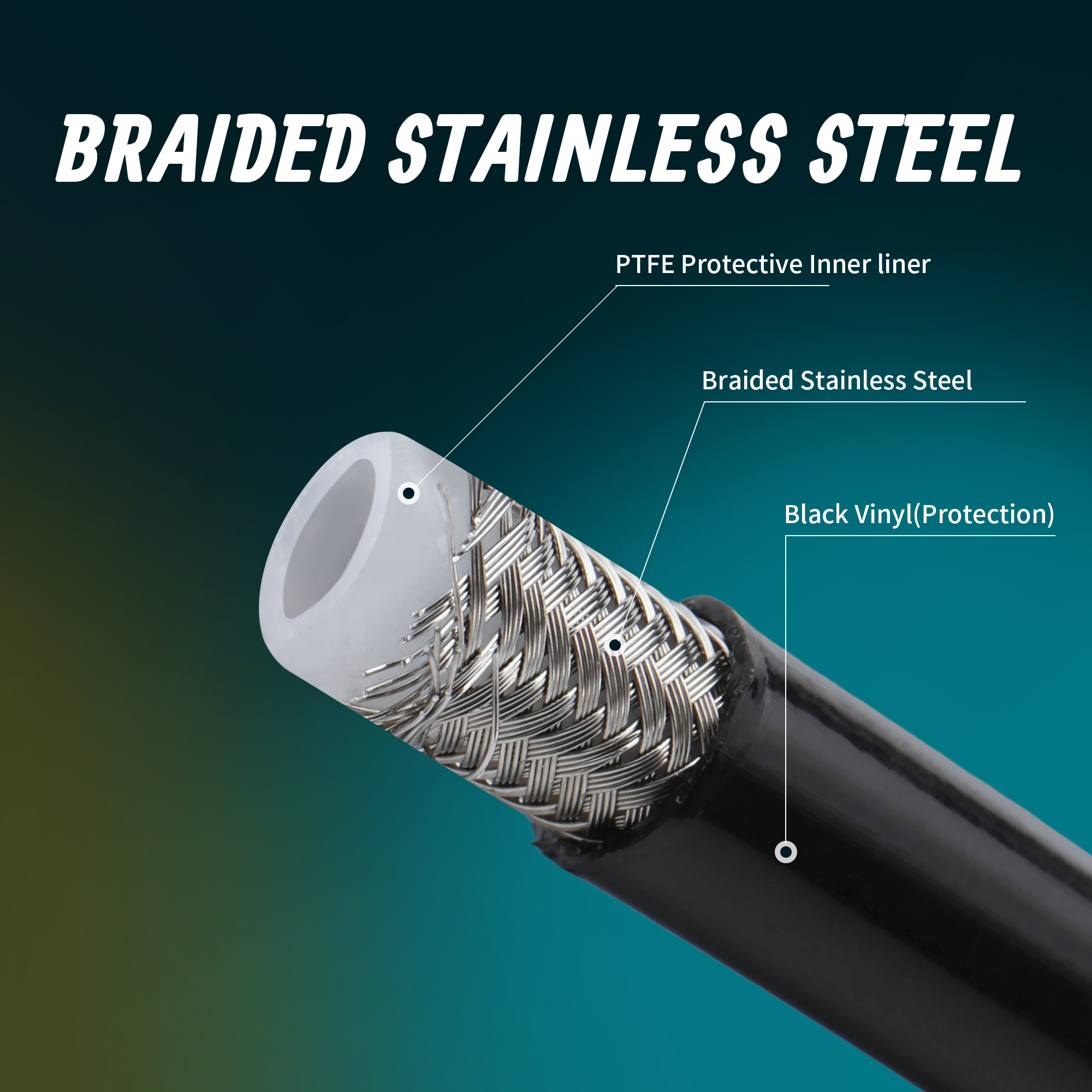 Upper Front Brake Line Oil Hos - Braided Line ulasan dan harga